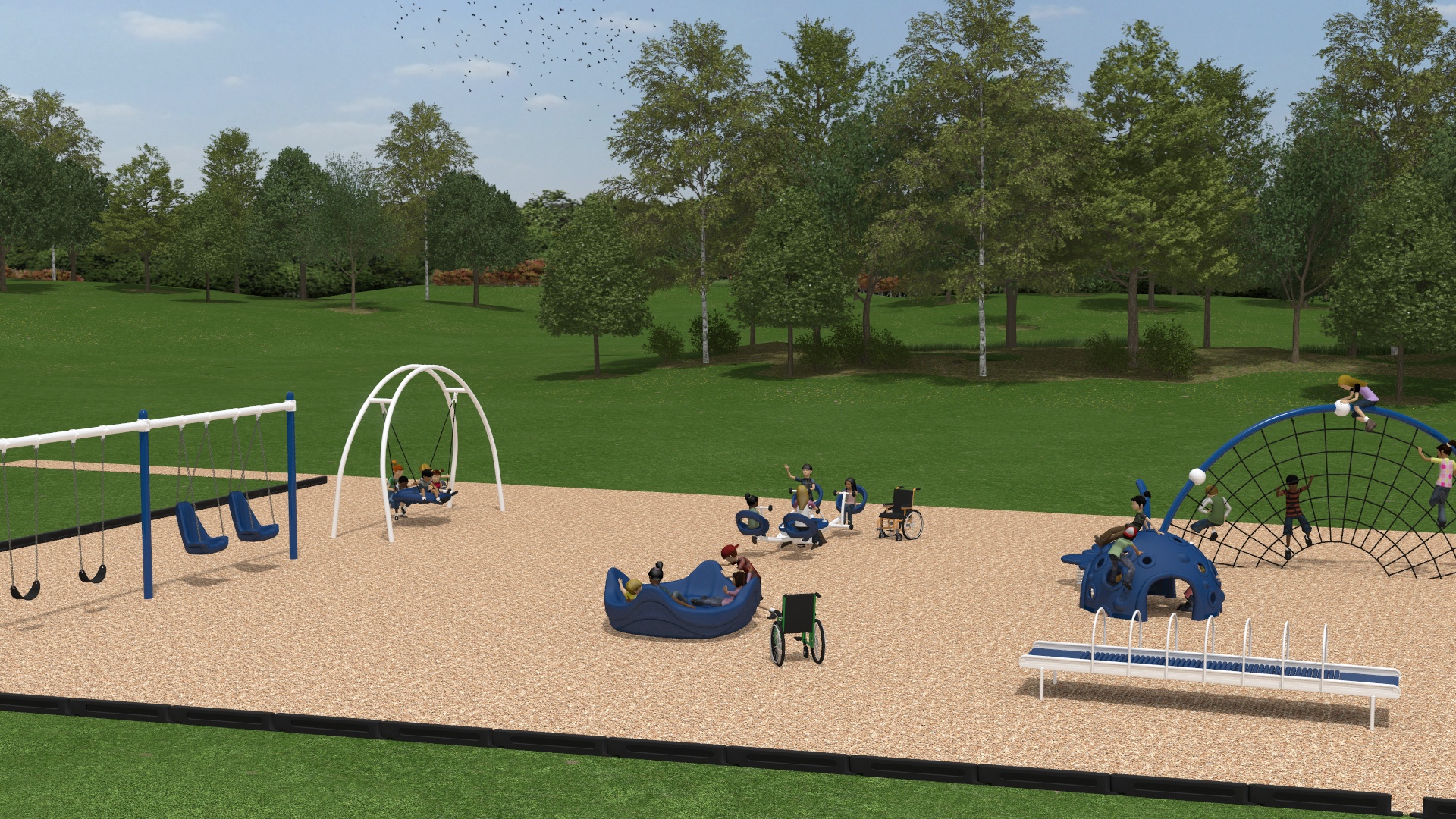 elk park design of new playground equipment