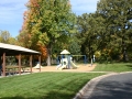 playground equipment and picnic shelter