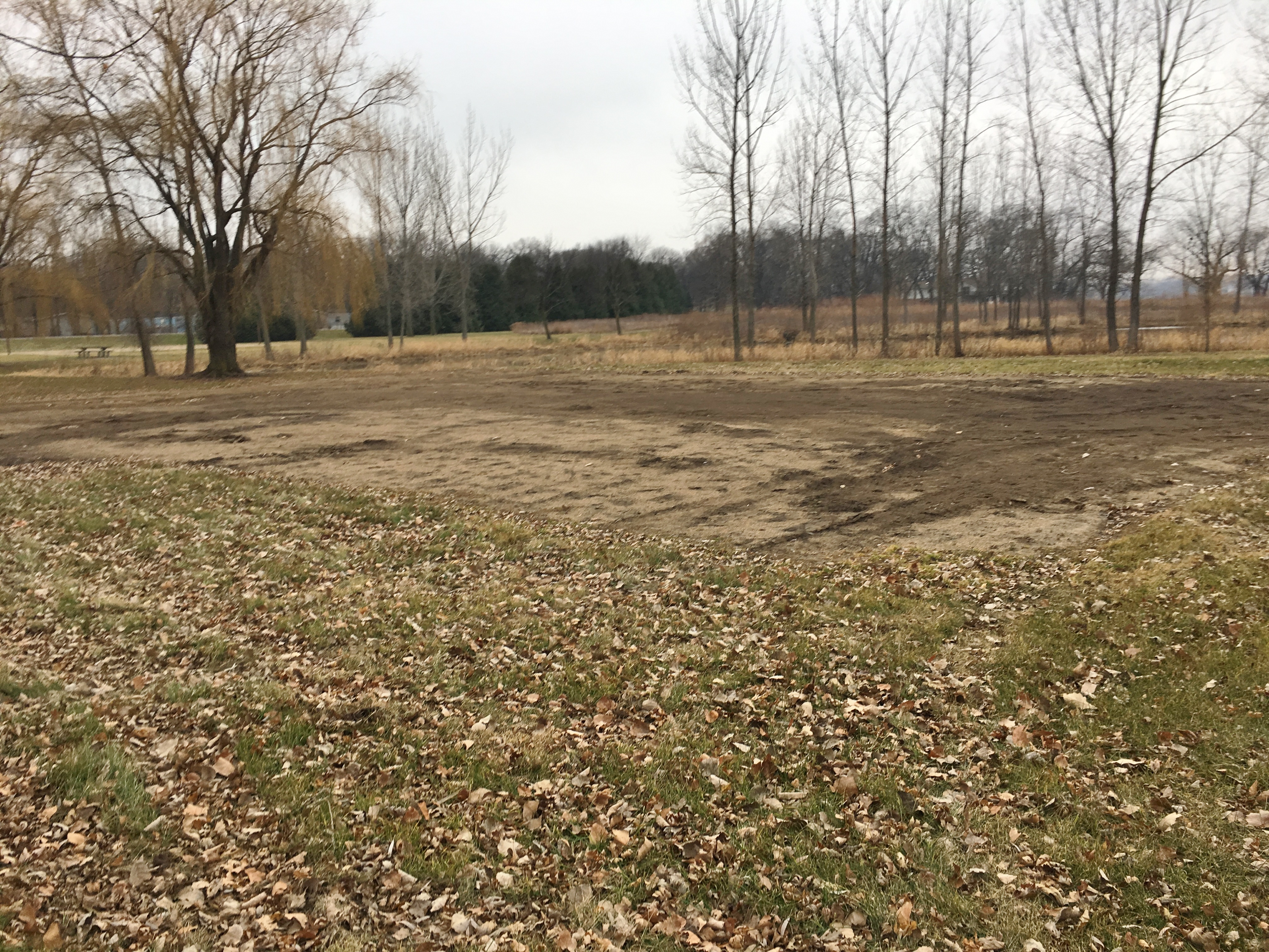 Empty area for new playground equipment to be installed