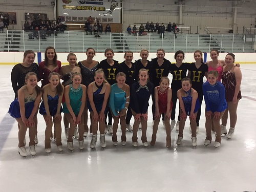 Group of figure skaters at the Burich Arena