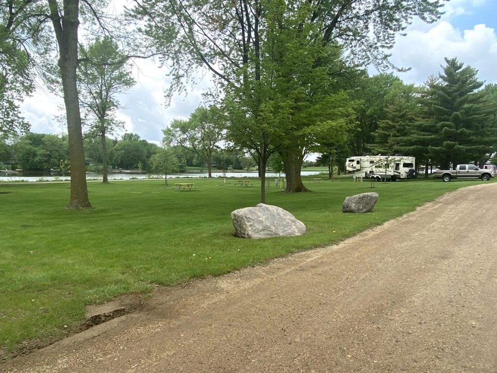 Campsites at the Masonic/West River Park in Hutchinson, MN